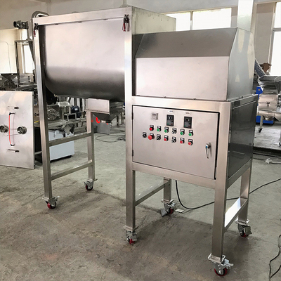 5.5kw 500L เครื่องเทศผงปรุงรสผงสีเชิงพาณิชย์พายคู่แนวนอนผสมริบบิ้น