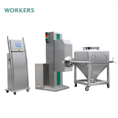 คุณภาพ  PLC Touch Screen 1000L Lifting Hopper IBC Bin Mixer For Nutraceuticals โรงงาน