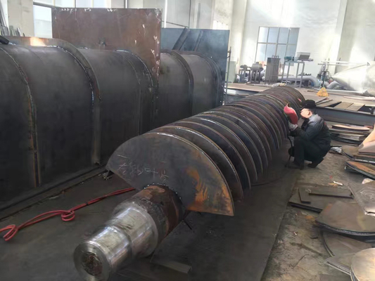 10rpm ถึง 25rpm 4KW Hollow Paddle Dryer เครื่องอบแห้งกากตะกอนประหยัดพลังงาน
