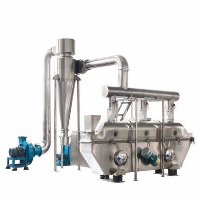 100-130 กก. / ชม. เครื่องอบแห้งฟลูอิไดซ์เบดแบบสั่น Dihydro Ammonia Fluid Bed Granulator
