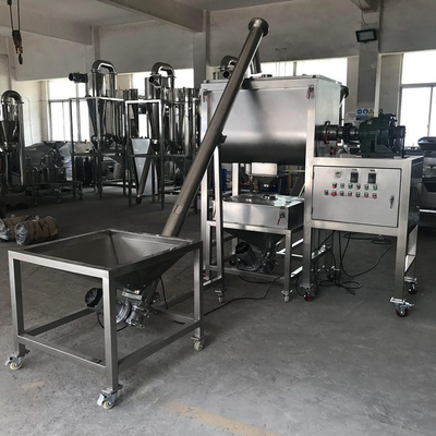 ผงเครื่องเทศเครื่องผสมรางแนวนอนเครื่องผสมริบบิ้นอุตสาหกรรม Masala Blending Machine
