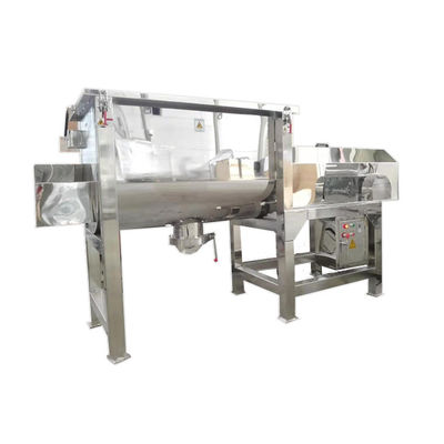 100L ถึง 10000L ผงแห้งเครื่องผสม Ribbon แนวนอน Double Helix Industrial Powder Liquid Ribbon Mixer