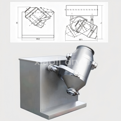 เครื่องผสม SYH 3D แบบอ่อนโยนสำหรับผงและเม็ดที่เปราะบางในการผลิตยา