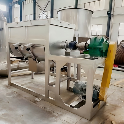เครื่องผสมริบบิ้นแนวนอนผงเคมี 3000 ลิตร 1200-1800 กก. เครื่องผสมแบบแบทช์ ประสิทธิภาพสูง