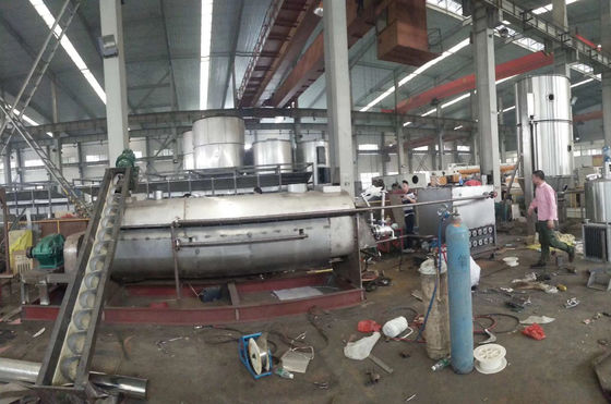 10rpm ถึง 25rpm 4KW Hollow Paddle Dryer เครื่องอบแห้งกากตะกอนประหยัดพลังงาน