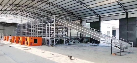 เครื่องเป่าสายพานแบบต่อเนื่องความจุขนาดใหญ่เครื่องอบแห้งอุตสาหกรรมหมุนเวียนอากาศร้อน