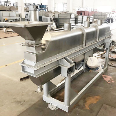 เครื่องอบแห้งฟลูอิไดซ์เบดแบบสั่นเกล็ดขนมปังสแตนเลสในอุตสาหกรรมอาหาร