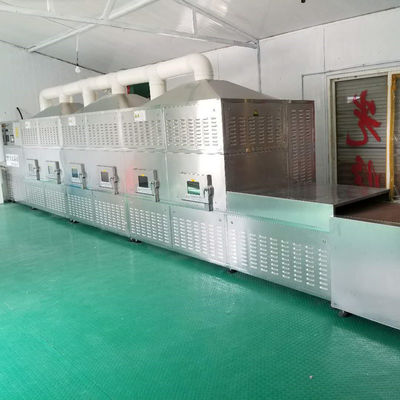 เครื่องอบอุโมงค์แบบต่อเนื่องขนาด 1000 มม. เครื่องนึ่งฆ่าเชื้อด้วยไมโครเวฟเครื่องอบแห้งอุตสาหกรรม